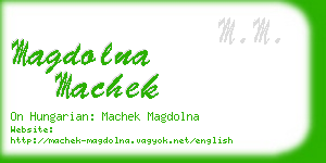 magdolna machek business card